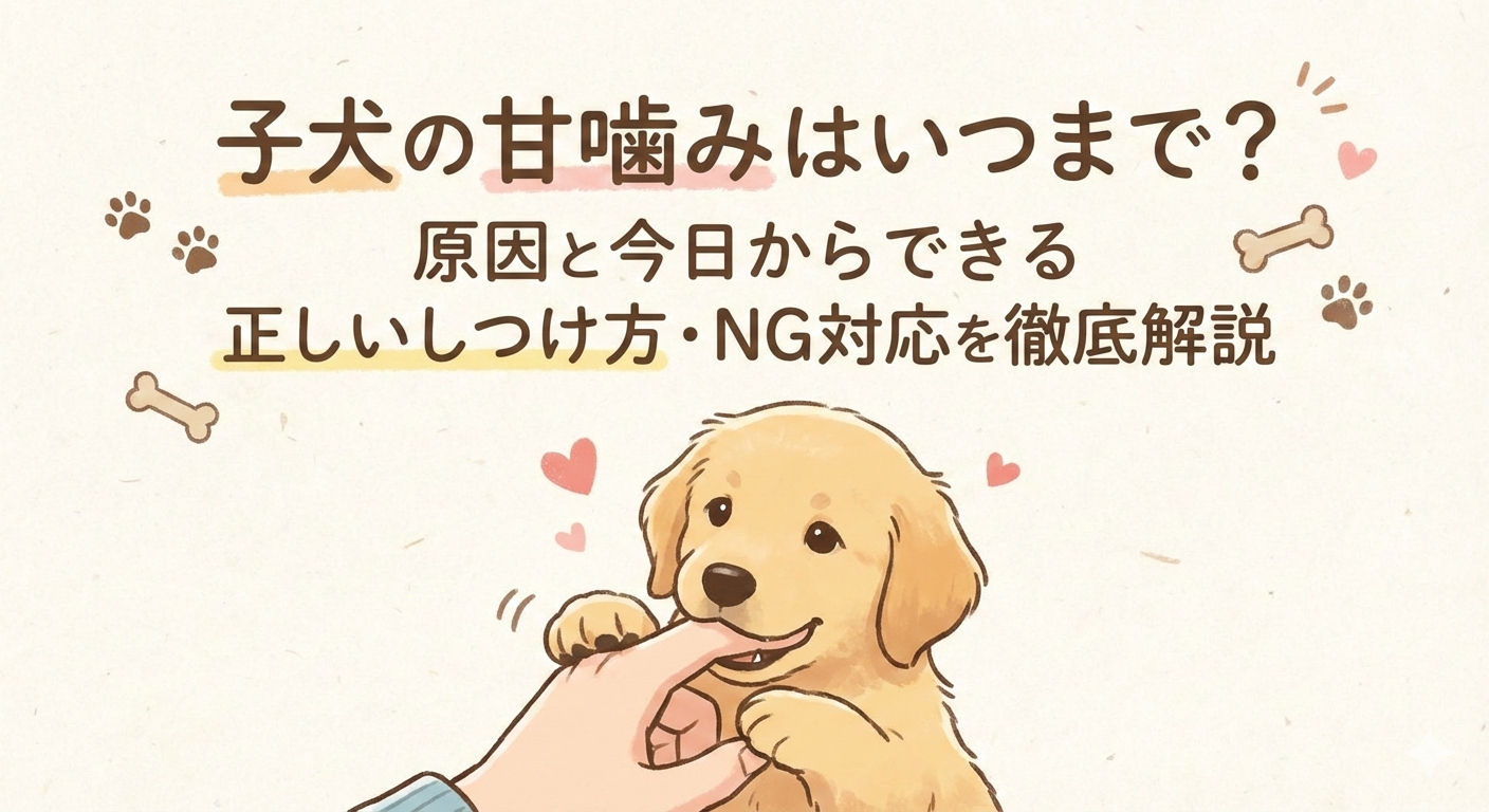 子犬の甘噛みはいつまで?原因と今日からできる正しいしつけ方・NG対応を徹底解説