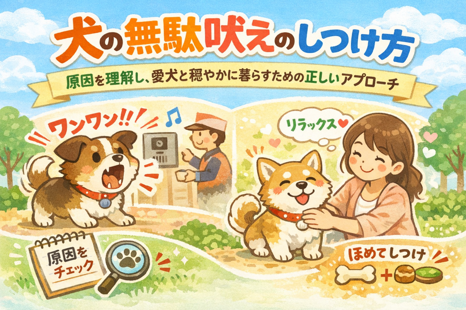 犬の無駄吠えのしつけ方|原因を理解し、愛犬と穏やかに暮らすための正しいアプローチ