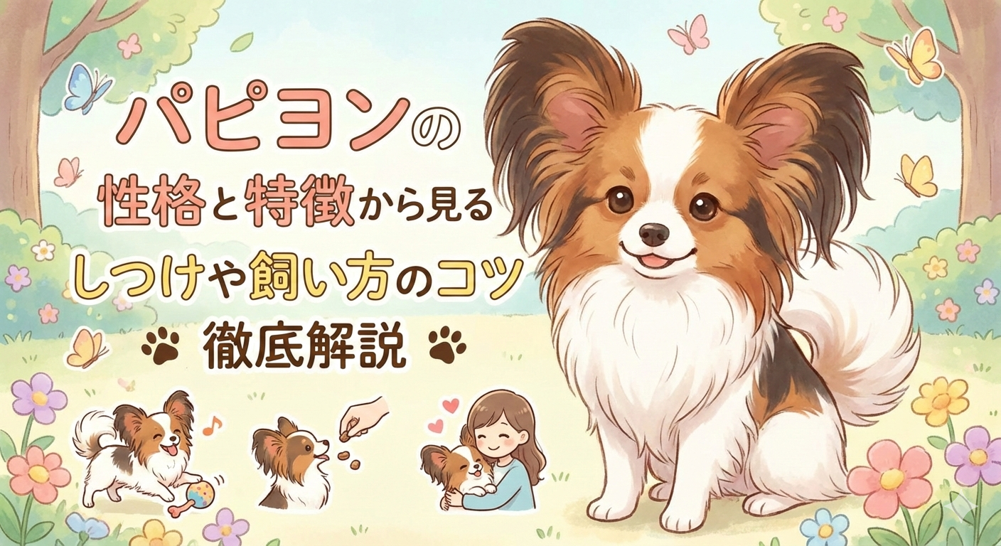 パピヨンの性格と特徴から見るしつけや飼い方のコツを徹底解説