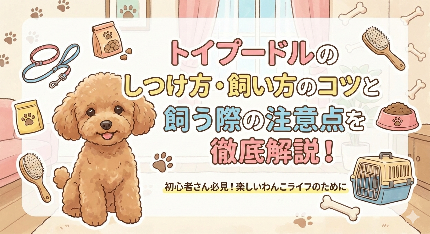 トイプードルの性格と特徴に合ったしつけ方や飼い方のコツと飼う際の注意点を徹底解説